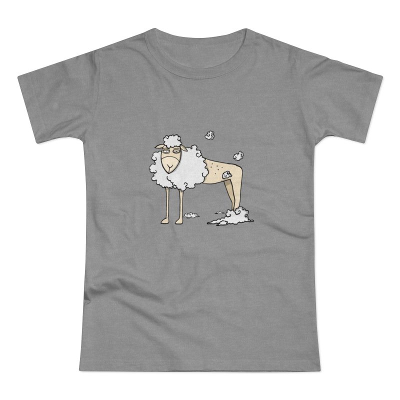 Camiseta mujer punto liso - Gris deportivo jaspeado - Camiseta Tondra: una oveja entre nubes