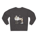 Sudadera cuello redondo premium - Antracita - Camiseta Tondra: una oveja entre nubes