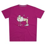 Camiseta hombre corte moderno - Rosa oscuro - Camiseta Tondra: una oveja entre nubes Camiseta hombre corte moderno - Rosa oscuro - Camiseta Tondra: una oveja entre nubes
