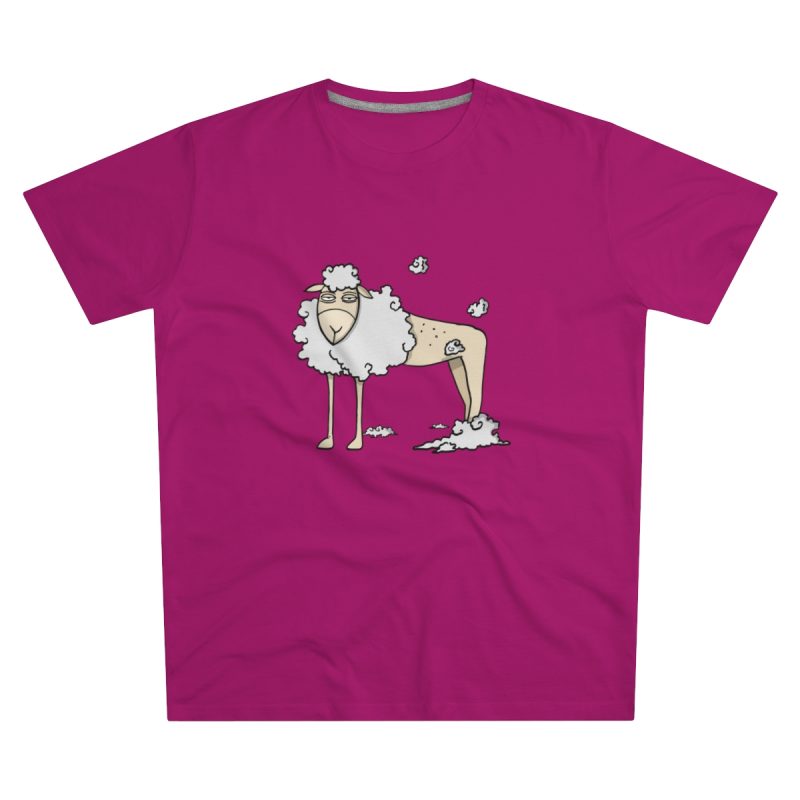 Camiseta hombre corte moderno - Rosa oscuro - Camiseta Tondra: una oveja entre nubes