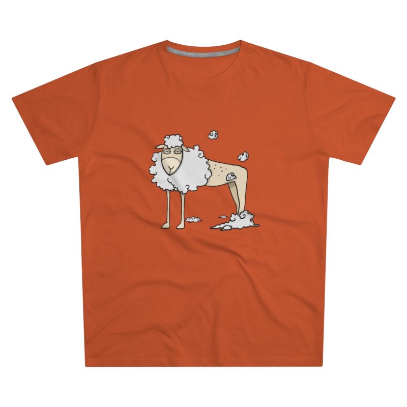 Camiseta hombre corte moderno - Naranja - Camiseta Tondra: una oveja entre nubes