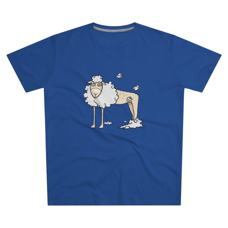 Camiseta hombre corte moderno - Azul royal intenso - Camiseta Tondra: una oveja entre nubes
