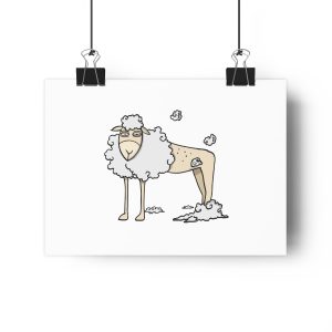 Lamina Giclee - Camiseta Tondra: una oveja entre nubes