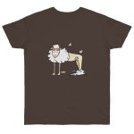 Camiseta punto liso - Marron oso - Camiseta Tondra: una oveja entre nubes Camiseta punto liso - Marron oso - Camiseta Tondra: una oveja entre nubes