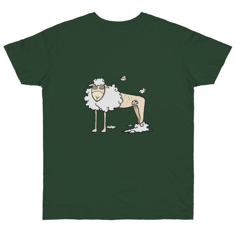 Camiseta punto liso - Verde botella - Camiseta Tondra: una oveja entre nubes