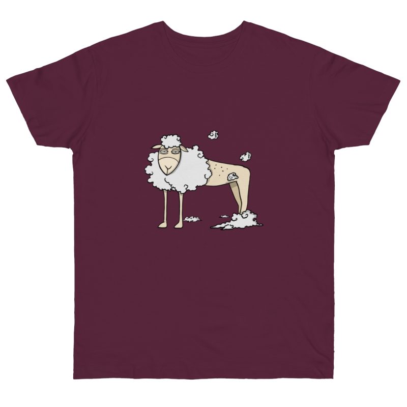 Camiseta punto liso - Burdeos - Camiseta Tondra: una oveja entre nubes