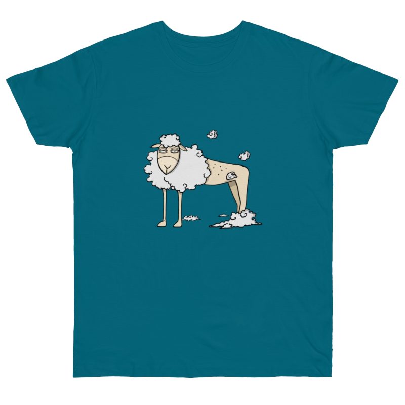 Camiseta punto liso - Azul diva - Camiseta Tondra: una oveja entre nubes