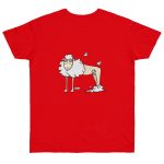Camiseta punto liso - Rojo fuego - Camiseta Tondra: una oveja entre nubes Camiseta punto liso - Rojo fuego - Camiseta Tondra: una oveja entre nubes