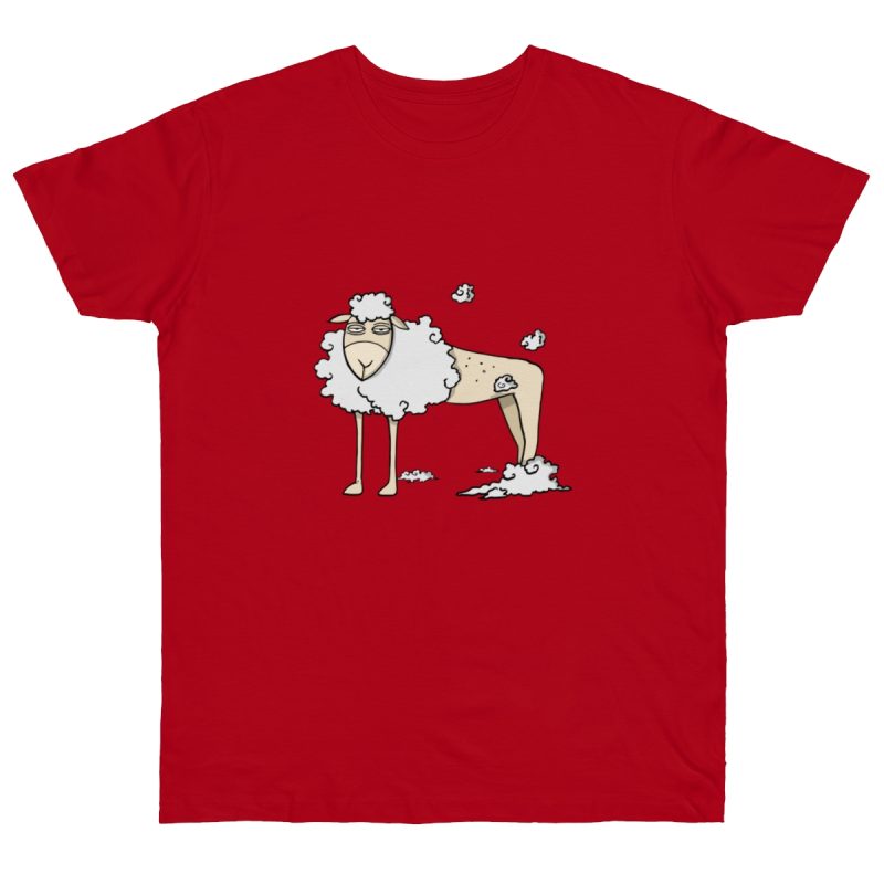 Camiseta punto liso - Rojo - Camiseta Tondra: una oveja entre nubes