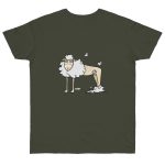 Camiseta punto liso - Caqui urbano - Camiseta Tondra: una oveja entre nubes Camiseta punto liso - Caqui urbano - Camiseta Tondra: una oveja entre nubes