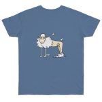 Camiseta punto liso - Azul vaquero - Camiseta Tondra: una oveja entre nubes Camiseta punto liso - Azul vaquero - Camiseta Tondra: una oveja entre nubes
