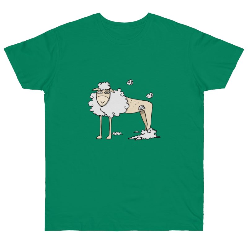 Camiseta punto liso - Verde Kelly - Camiseta Tondra: una oveja entre nubes