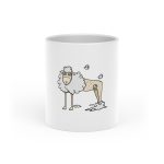Taza con asa de corazon - Blanco - Camiseta Tondra: una oveja entre nubes