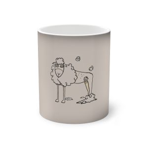Taza magica que cambia de color - Negro - Camiseta Tondra: una oveja entre nubes