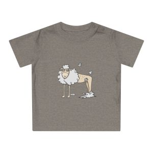 Camiseta de bebe - Gris jaspeado melange - Camiseta Tondra: una oveja entre nubes