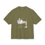 Camiseta box ultra gruesa - Verde oliva - Camiseta Tondra: una oveja entre nubes
