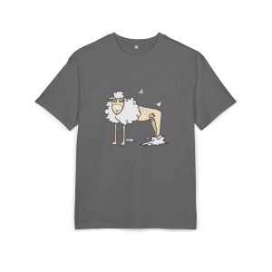 Camiseta oversize gruesa - Gris marengo jaspeado - Camiseta Tondra: una oveja entre nubes