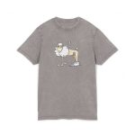 Camiseta lavado acido cuello redondo - Gris asfalto - Camiseta Tondra: una oveja entre nubes