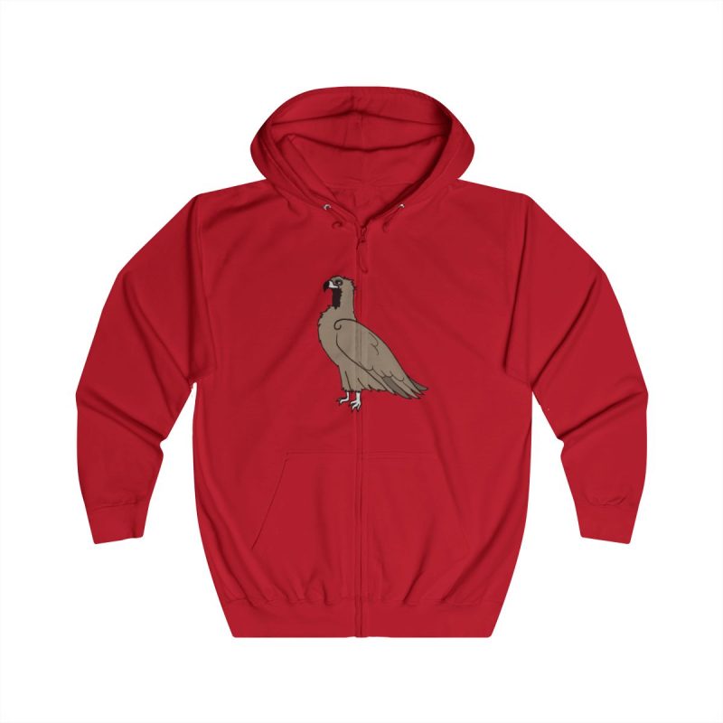 Sudadera con capucha y cremallera - Rojo fuego - Voltor