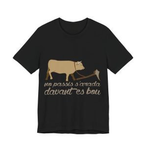 Camiseta jersey manga corta - Negro - Camiseta «No passis s’arada davant es bou»