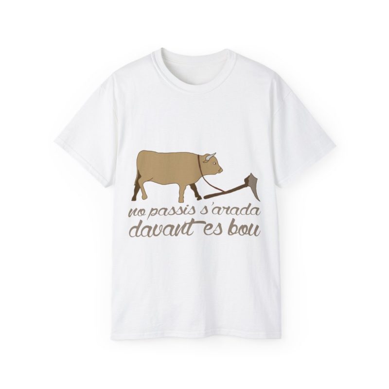 Camiseta ultra algodon - Blanco - Camiseta «No passis s’arada davant es bou»