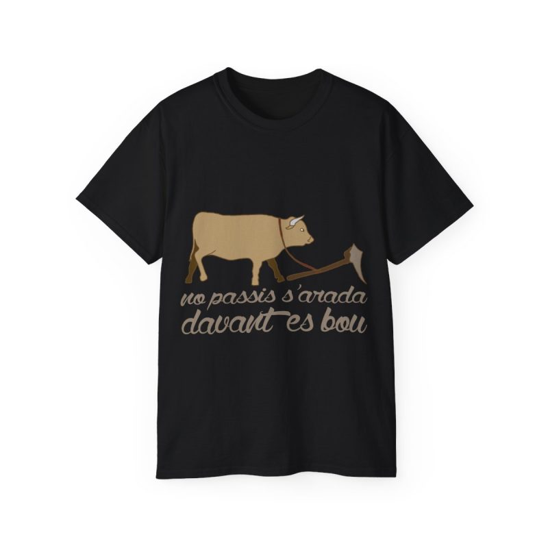Camiseta ultra algodon - Negro - Camiseta «No passis s’arada davant es bou»