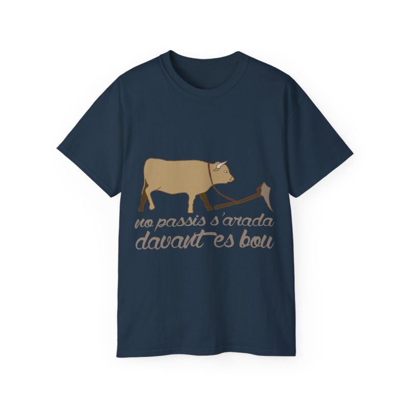 Camiseta ultra algodon - Azul crepusculo - Camiseta «No passis s’arada davant es bou»
