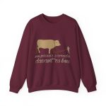 Sudadera cuello redondo - Granate - Camiseta «No passis s’arada davant es bou»