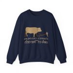 Sudadera cuello redondo - Azul marino - Camiseta «No passis s’arada davant es bou»