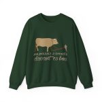 Sudadera cuello redondo - Verde bosque - Camiseta «No passis s’arada davant es bou»