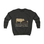 Sudadera infantil - Negro azabache - Camiseta «No passis s’arada davant es bou» Sudadera infantil - Negro azabache - Camiseta «No passis s’arada davant es bou»