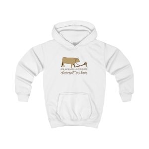 Sudadera con capucha infantil - Blanco artico - Camiseta «No passis s’arada davant es bou»