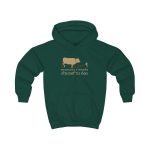 Sudadera con capucha infantil - Verde botella - Camiseta «No passis s’arada davant es bou» Sudadera con capucha infantil - Verde botella - Camiseta «No passis s’arada davant es bou»