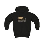 Sudadera con capucha infantil - Negro azabache - Camiseta «No passis s’arada davant es bou» Sudadera con capucha infantil - Negro azabache - Camiseta «No passis s’arada davant es bou»