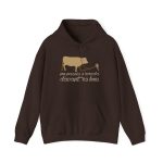 Sudadera con capucha - Marron chocolate oscuro - Camiseta «No passis s’arada davant es bou»