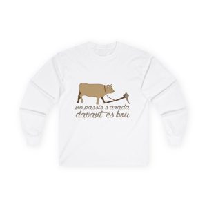 Camiseta manga larga - Blanco - Camiseta «No passis s’arada davant es bou»