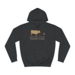 Sudadera universitaria - Negro azabache - Camiseta «No passis s’arada davant es bou» Sudadera universitaria - Negro azabache - Camiseta «No passis s’arada davant es bou»
