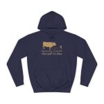 Sudadera universitaria - Azul marino Oxford - Camiseta «No passis s’arada davant es bou» Sudadera universitaria - Azul marino Oxford - Camiseta «No passis s’arada davant es bou»