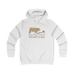 Sudadera universitaria mujer - Blanco artico - Camiseta «No passis s’arada davant es bou» Sudadera universitaria mujer - Blanco artico - Camiseta «No passis s’arada davant es bou»