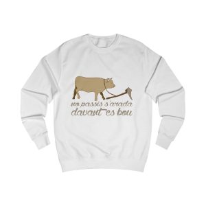 Sudadera clasica - Blanco artico - Camiseta «No passis s’arada davant es bou»