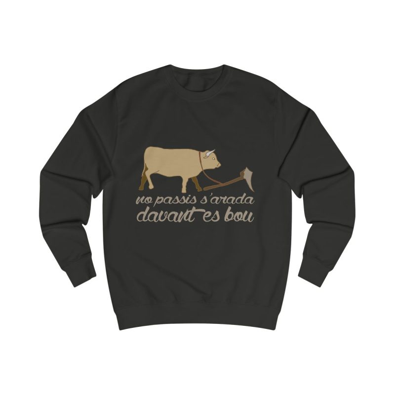 Sudadera clasica - Negro azabache - Camiseta «No passis s’arada davant es bou»