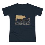 Camiseta mujer punto liso - Azul marino - Camiseta «No passis s’arada davant es bou»