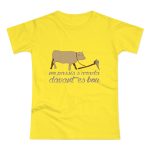 Camiseta mujer punto liso - Amarillo solar - Camiseta «No passis s’arada davant es bou»