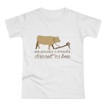Camiseta mujer punto liso - Blanco - Camiseta «No passis s’arada davant es bou»