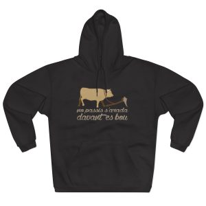 Sudadera con capucha cerrada - Negro - Camiseta «No passis s’arada davant es bou»
