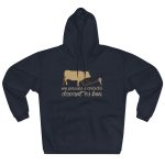 Sudadera con capucha cerrada - Azul marino - Camiseta «No passis s’arada davant es bou»