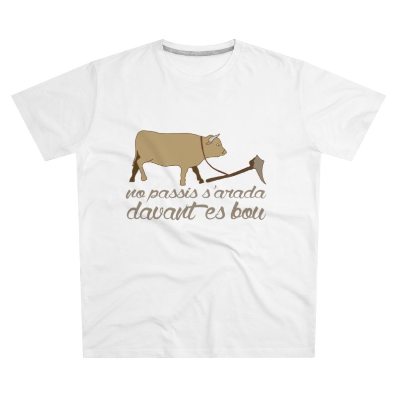 Camiseta hombre corte moderno - Blanco - Camiseta «No passis s’arada davant es bou»