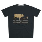 Camiseta hombre corte moderno - Negro intenso - Camiseta «No passis s’arada davant es bou»