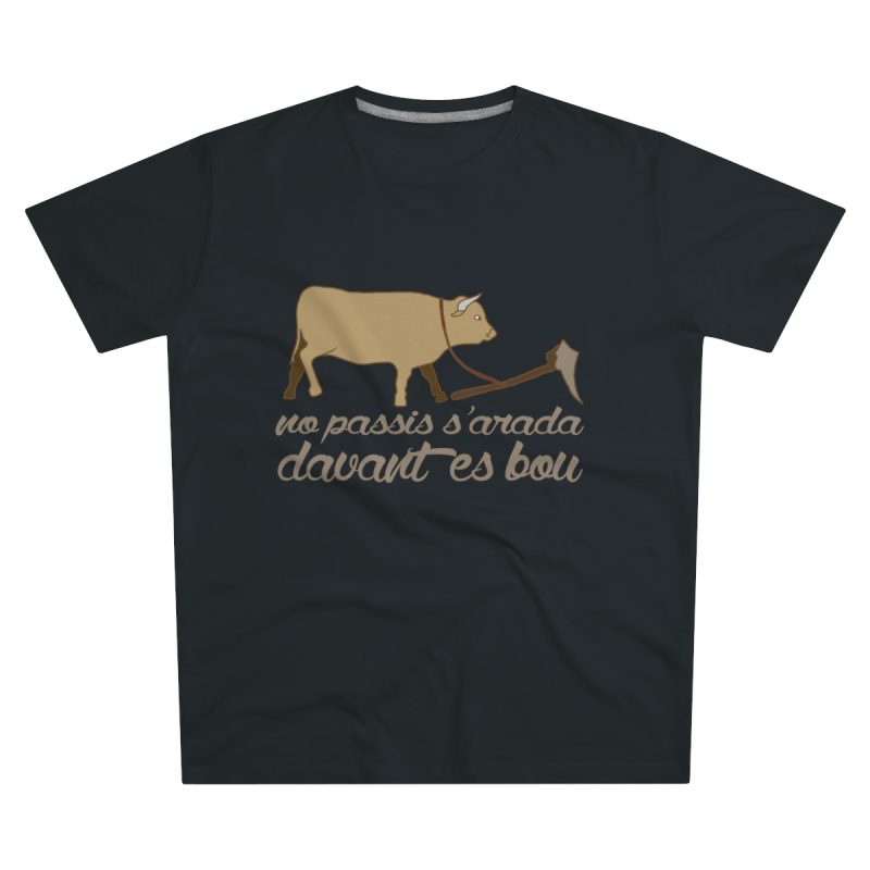 Camiseta hombre corte moderno - Negro intenso - Camiseta «No passis s’arada davant es bou»