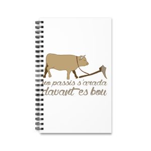 Cuaderno de espiral - Camiseta «No passis s’arada davant es bou»